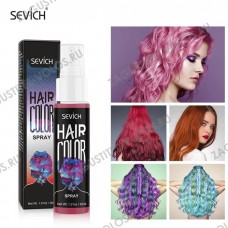 Sevich Цветной спрей для временного окрашивания волос (розовый), 30мл.