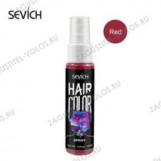 Sevich Цветной спрей для временного окрашивания волос (красный), 30мл.